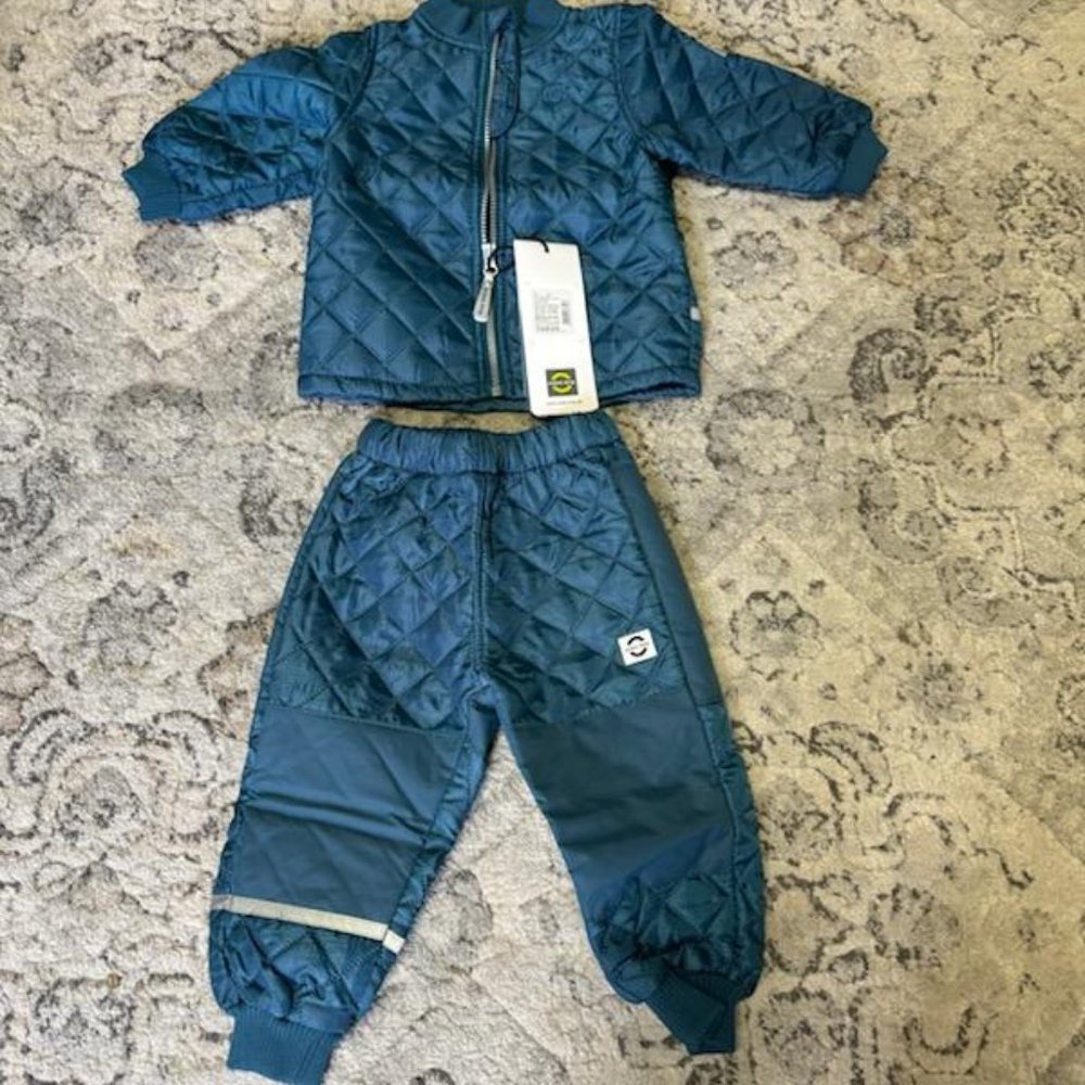 Teal Mikk-line 12 months clothes set
